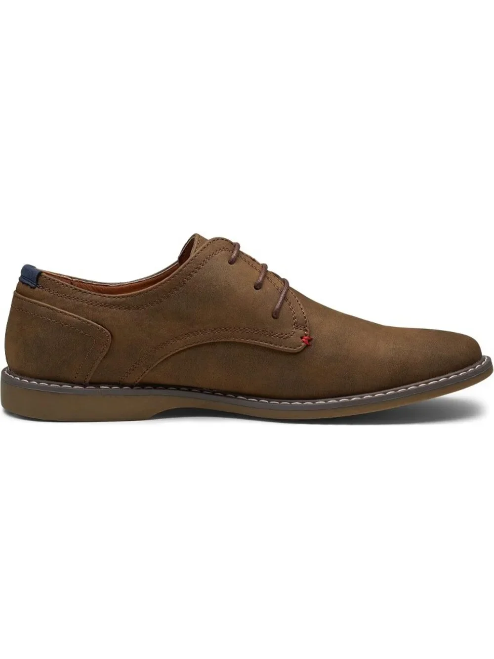 Men's All Brown Faux Leather Casual Dress Shoes Retro Business Classic